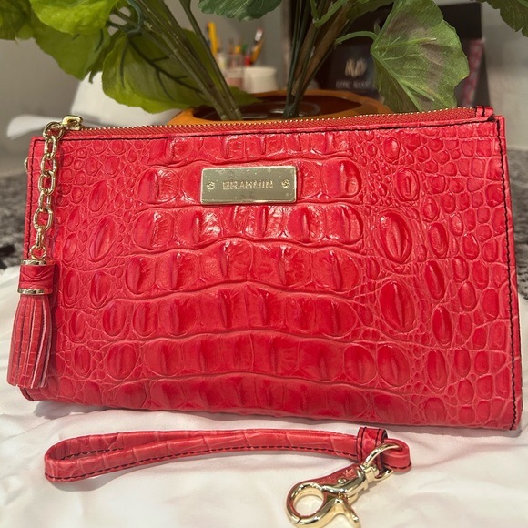 Brahmin Handbags - Brahmin Punchy Coral Millie Wristlet